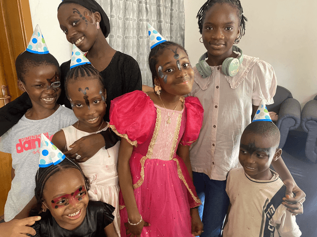 My lil cousins & my poor attempt at face painting lol <3